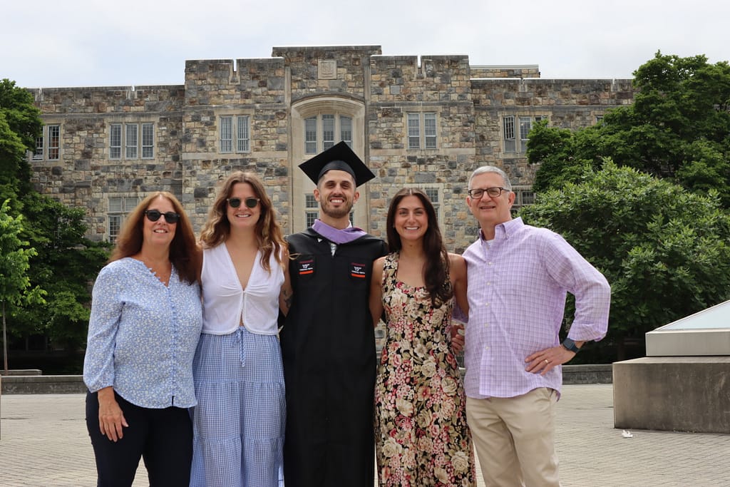 family at graduation